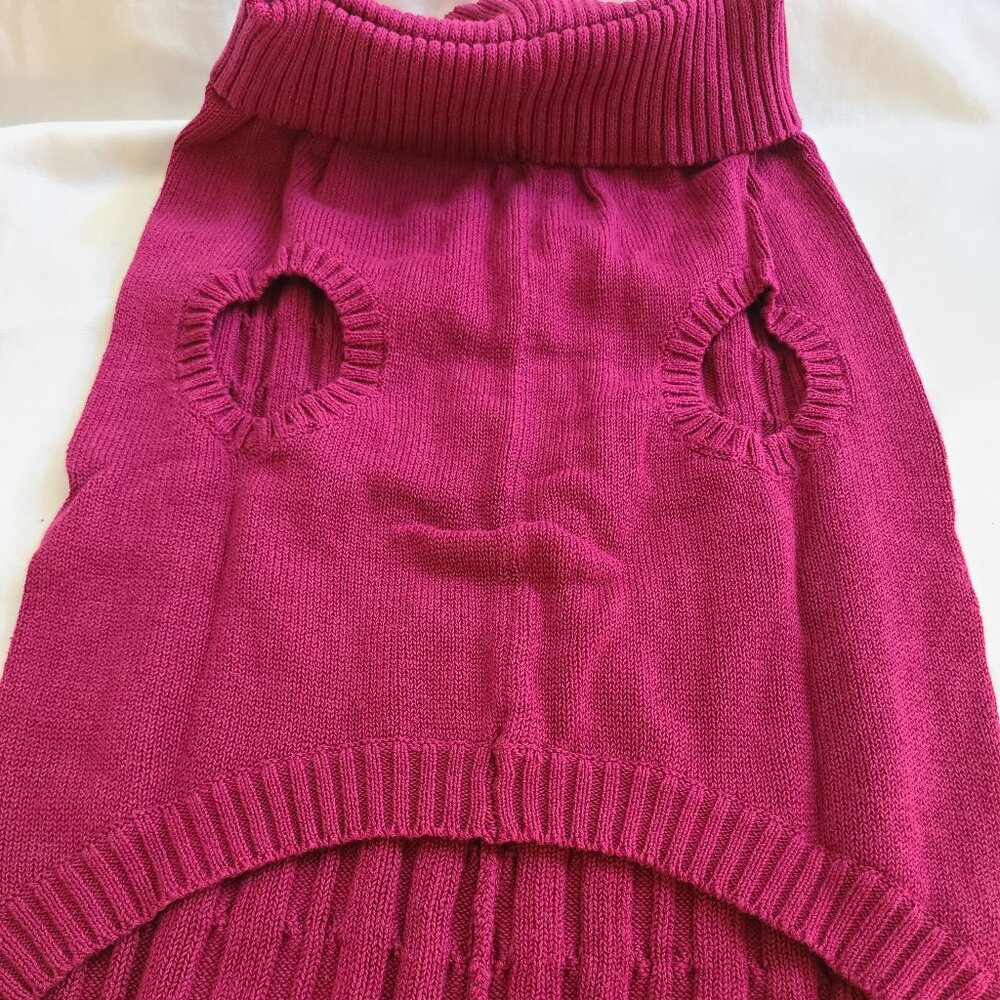 NWT St. John's Bark dog cable knit turtleneck sweater